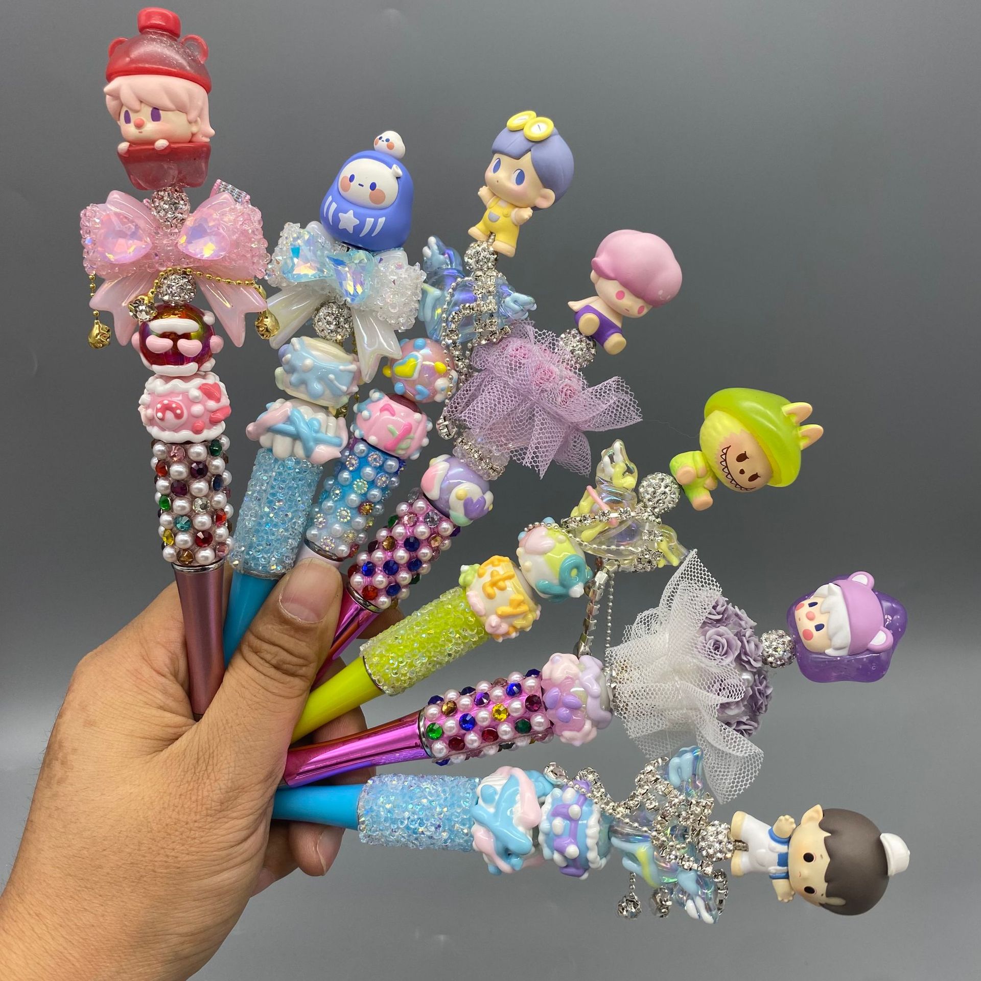 Bolígrafo de cuentas de burbuja original, escritura de escritura de oficina, regalos creativos, regalos de abrazo, granos de frijoles dulces de Haci