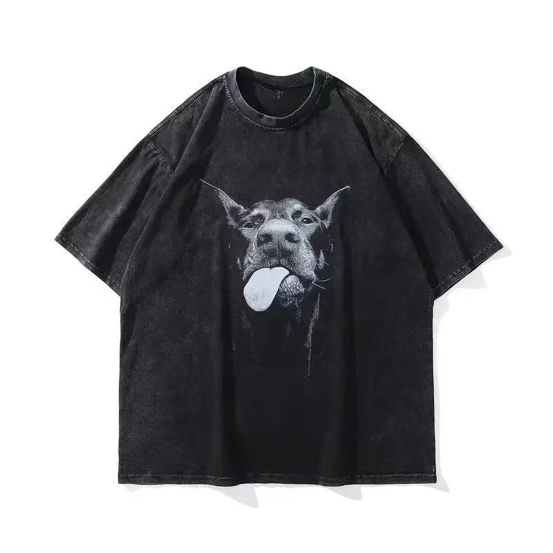 Washed Streetwear For All Dogs New Album Drake T-Shirt Vintage Washed Oversized Anime 01336