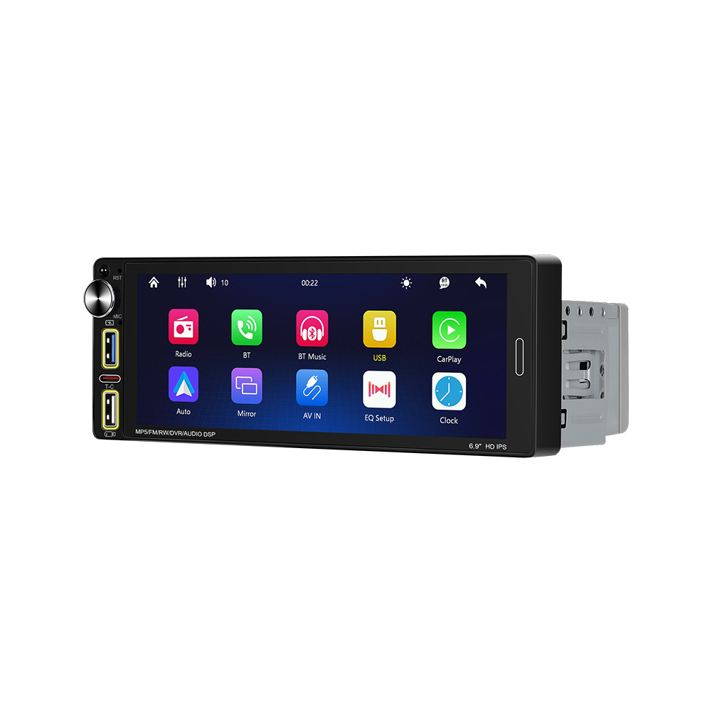 6.9 Inch 12V Single Spindle Wireless Apple Carplayfm Radio Car Bluetooth Mp5 Player 6290W