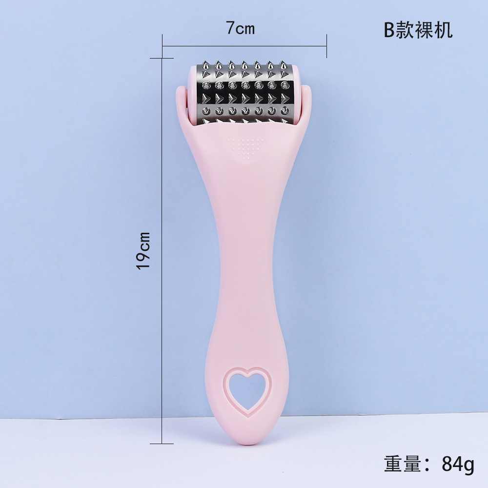 Nuevas herramientas de masaje facial transfronterizas, lifting de belleza, compresas de hielo, guía de masaje, rodillo de masaje de metal en forma de diente de lobo