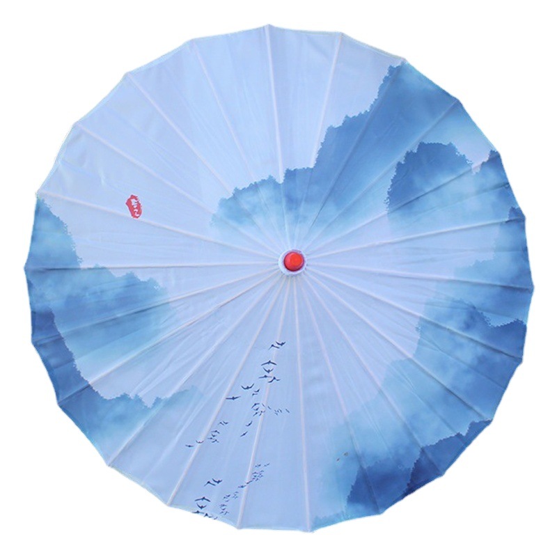 Manufacturer Ceiling Decorative Umbrella Female Qianli Jiangshan Picture Ancient Style Dance Han Dynasty Chinese Style Silk Umbrella Imitation Oil Paper Umbrella