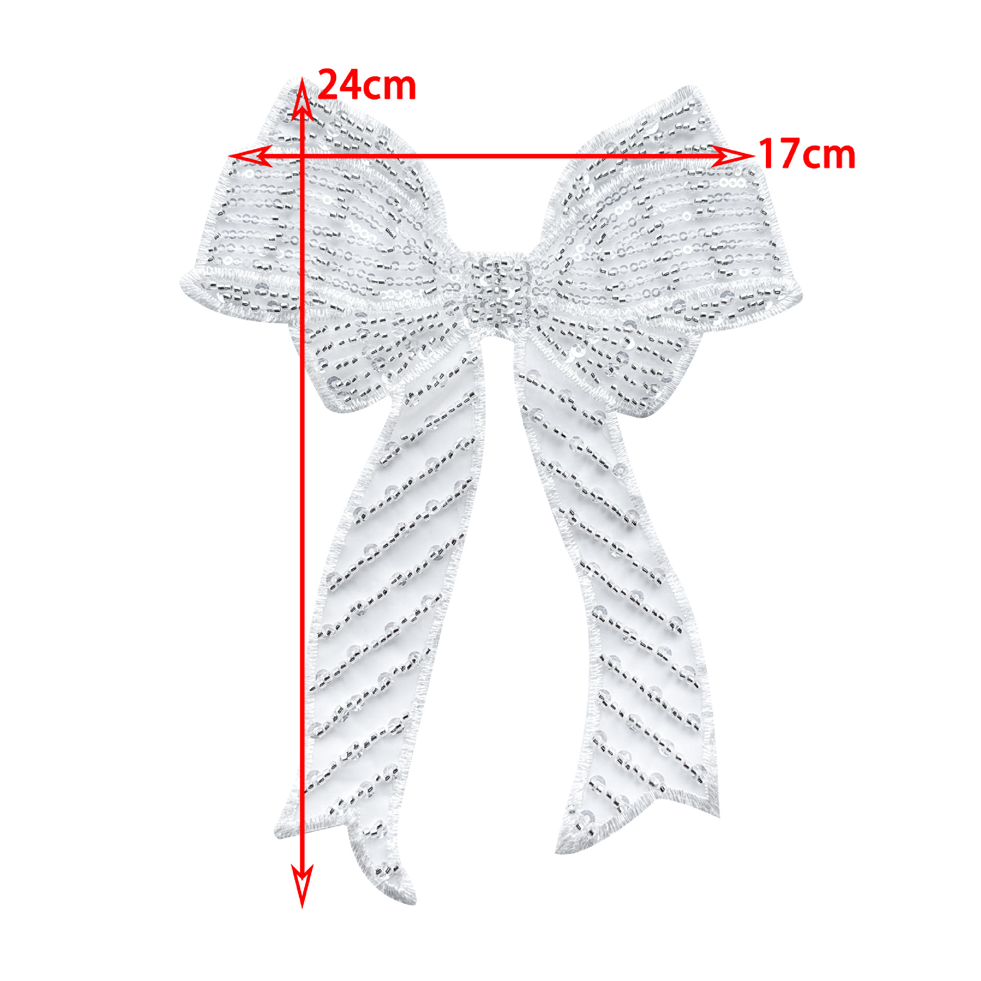 Nuevo bordado de perlas de una sola capa de encaje arco bordado sequilla encaje decoración coser ropa maleta accesorios de ropa image 4
