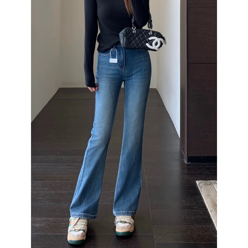 Supermodel long legs~high-waisted slimming flared pants, hip-lifting straight-leg jeans for women, 26 autumn/winter new style H090908 Supermodel long legs~high-waisted slimming flared pants, hip-lifting straight-leg jeans for women, 26 autumn/winter new style H090908