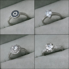 閃鑽鋯石戒指設計小眾高級感ins冷淡風女食指個性時尚尾戒指環