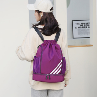 Drawstring backpack simple backpack sports bag waterproof lightweight folding Fitness Travel storage basketball bag