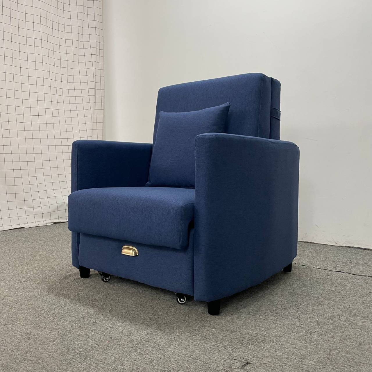 Almacenamiento plegable multifuncional de una sola persona balcón sofá cama de almuerzo tecnología tela de cuero silla de acompañamiento médico