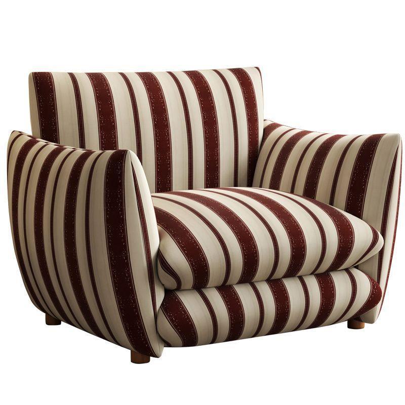Francés relajado sofá retro sofá único sofá sala de estar dormitorio balcón relajado sillón de algodón y lino nuevo