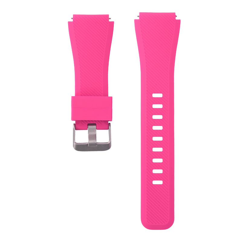 Compatible with Samsung S3 twill silicone strap 20/22mm, quick-release lugs, official same single-color silicone strap from Huawei undefined