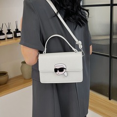 女包跨境外貿熱銷2024新款卡通荔枝紋質感小方包單肩斜挎包手提包