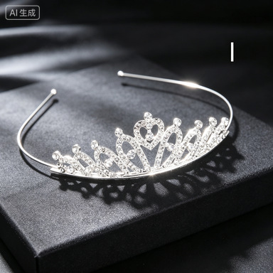 Diadema de Corona con Pedrería para Niñas de Aleación para Fiestas image 16