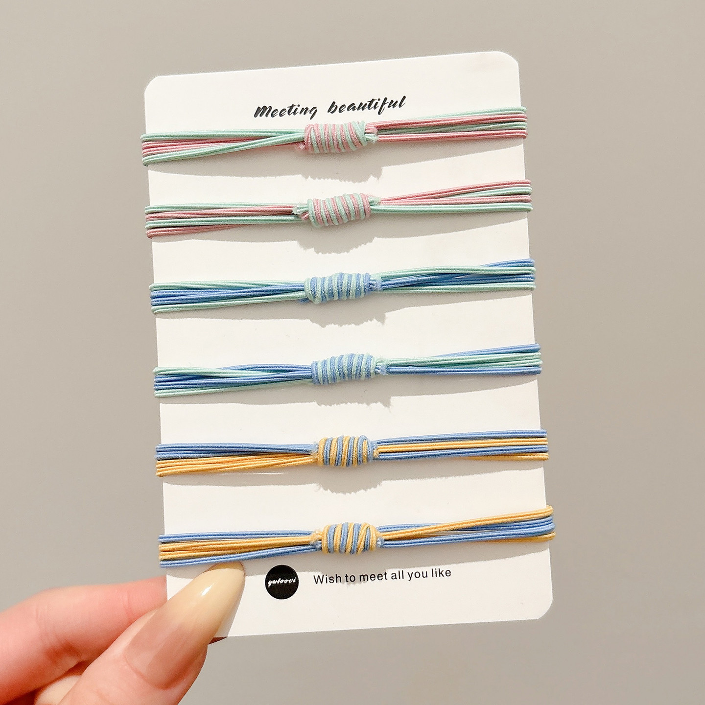 2 # Candy-Blue Color Set de 6 piezas de aproximadamente 5,5 cm