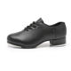 Foreign trade wholesale boys and girls beginners straight bottom tap dance shoes women's black imitation leather soft bottom dance shoes