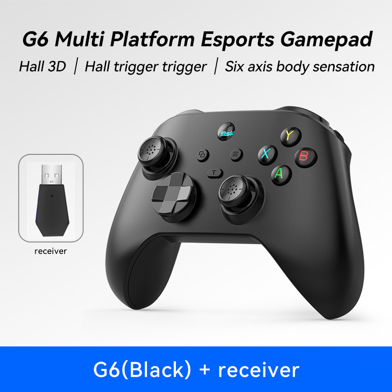 El nuevo controlador de juego inalámbrico G6 doble Hall vibración somatosensorial cabello continuo Switch Android IOS/PC controlador Bluetooth