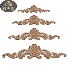 木雕贴花欧式实木花片背景墙护墙板装饰挂件雕花装饰房门木雕贴花