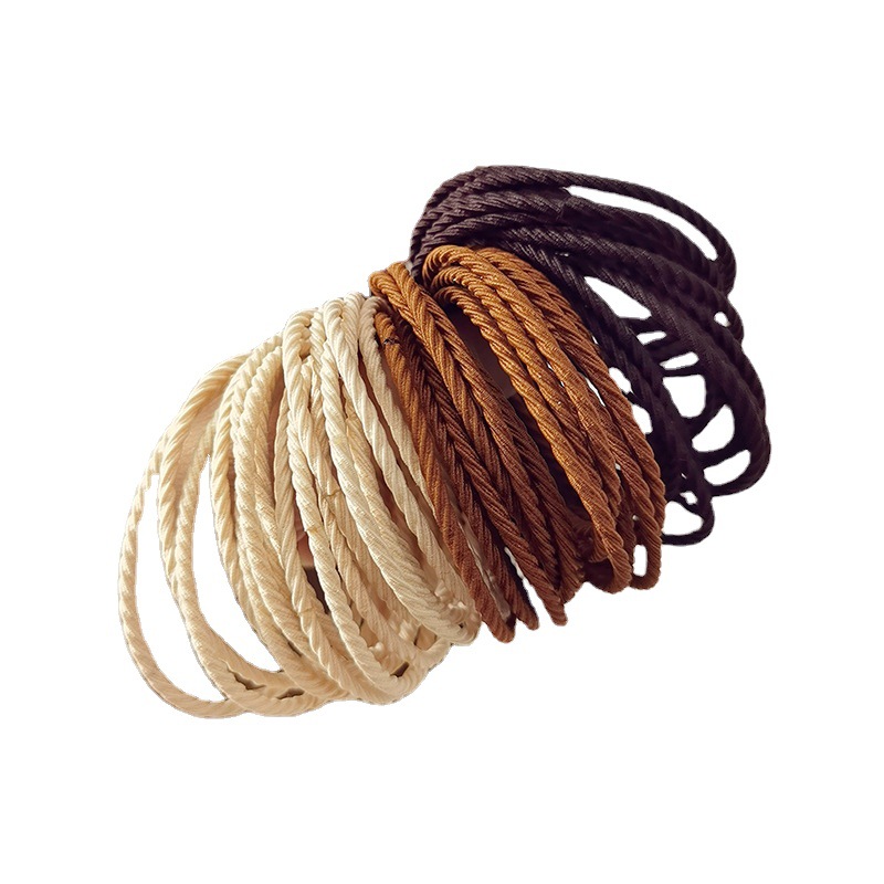 Coreano de 2025 banda de goma de alta elasticidad para mujeres atadas cabello tocado duradero no daña el cabello simple anillo para el cabello