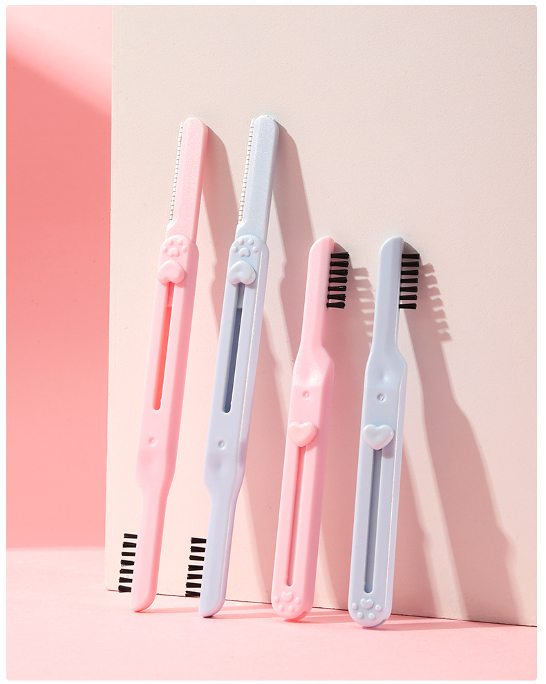 LMLTOP Eyebrow Comb, double-head, two-in-one, telescopic and dual-purpose eyebrow scraper wholesale SY300 undefined