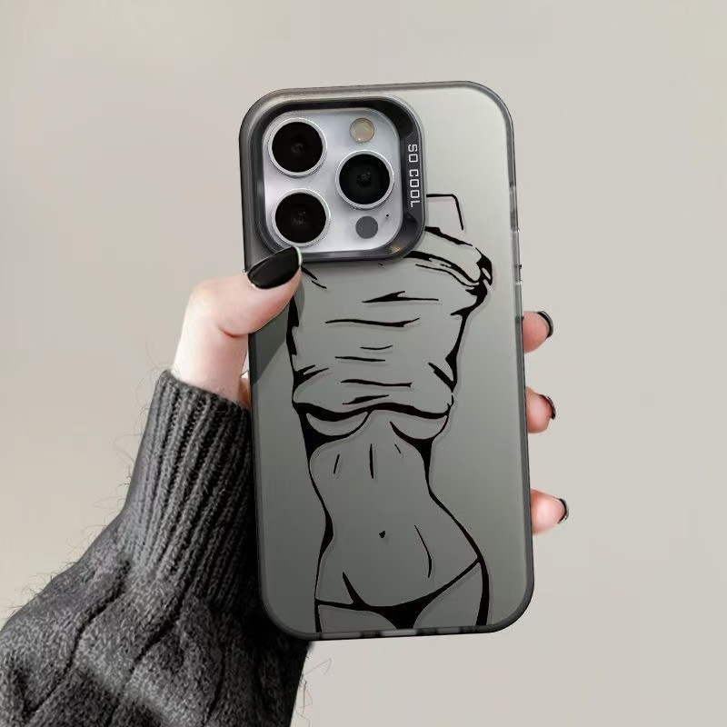 Nuevas líneas europeas y americanas para iPhone 16 funda para teléfono móvil Apple 15promax/14/13pro/12/11 hembra x