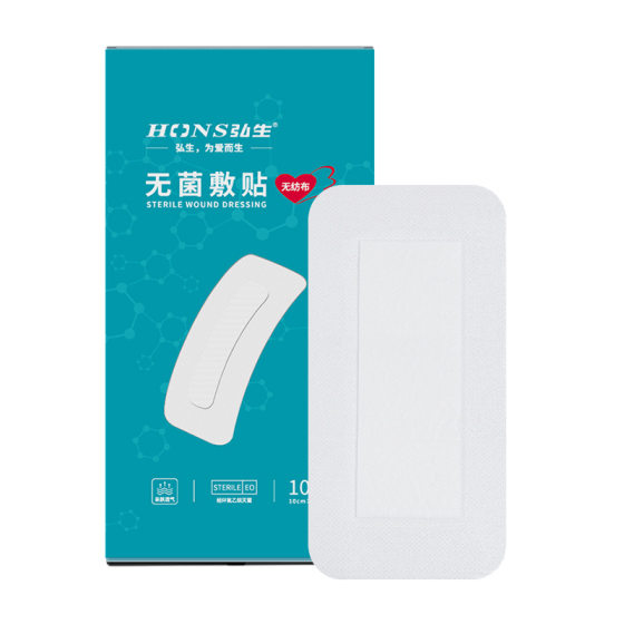 Wholesale Hongsheng medical dressing wound sterile dressing non-woven postoperative care 6*7cm breathable large Band-Aid