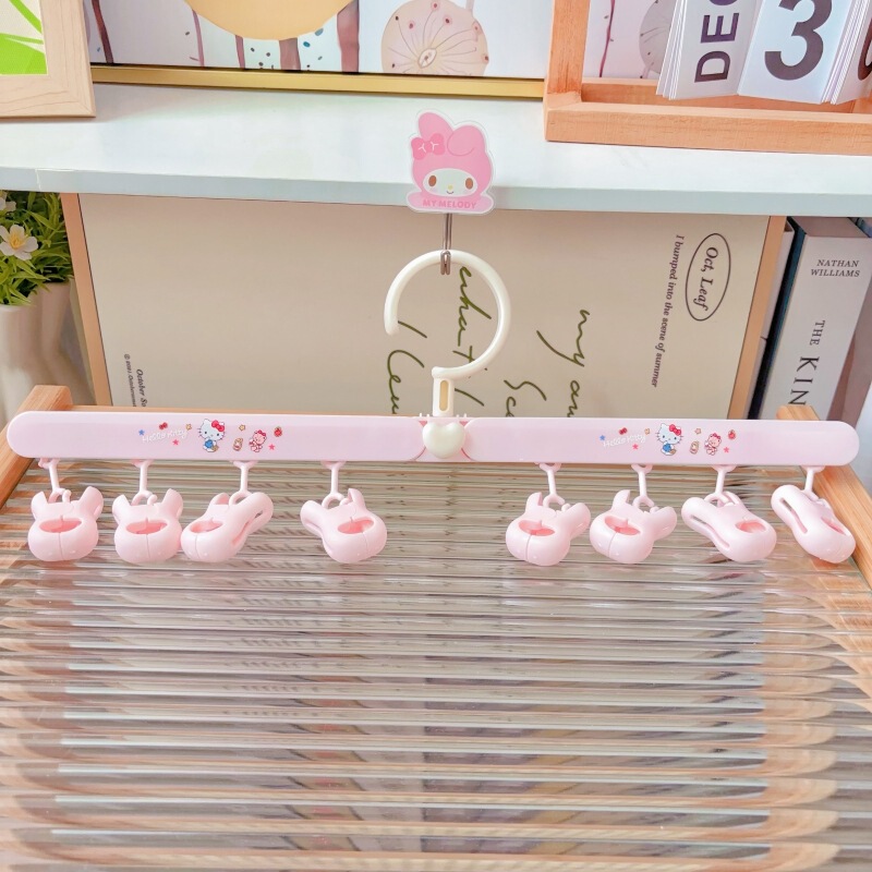 可爱折叠衣架学生宿舍家用晾衣架夹子袜子内衣内裤晾晒夹旅行衣架|undefined