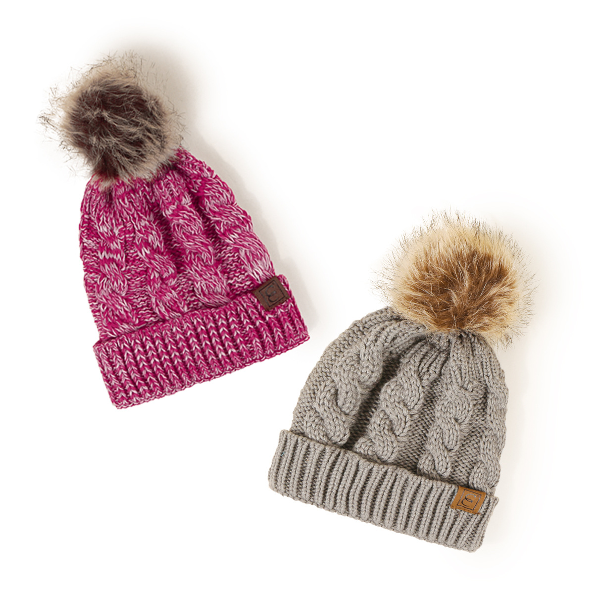168g Weight Wool Cap Hats Type Outdoor Occasion Acrylic Material Solid Color Pattern Autumn&Winter Season Unisex Gender Korean Style Style Khaki, Grey, White, Red, Blue, Black Color Eaveless Rim Korean Style Warm Leather Label Fur Ball Knitted Hat Wholesale Nihaojewelry 22