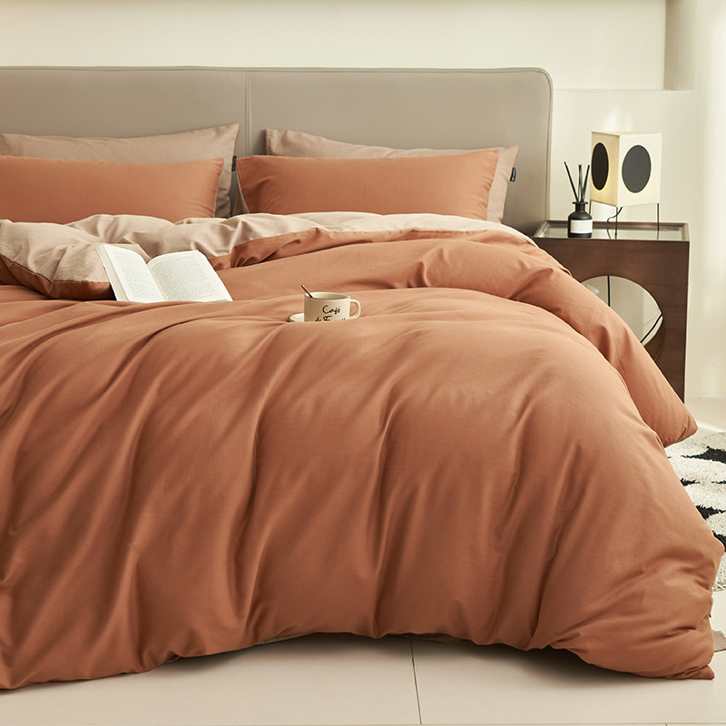 Cama de cuatro piezas de algodón 2025, nueva sábanas de algodón, colcha de cama, cama de cama, dormitorio de estudiantes, tres piezas