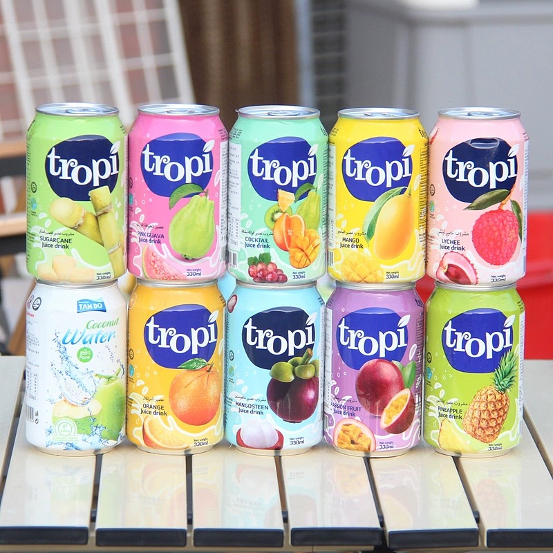 Вьетнам импортировал tropi Mamboo сок ракусовый сок личи фруктовый напиток Кокосовая вода Консервированный сок 330 мл