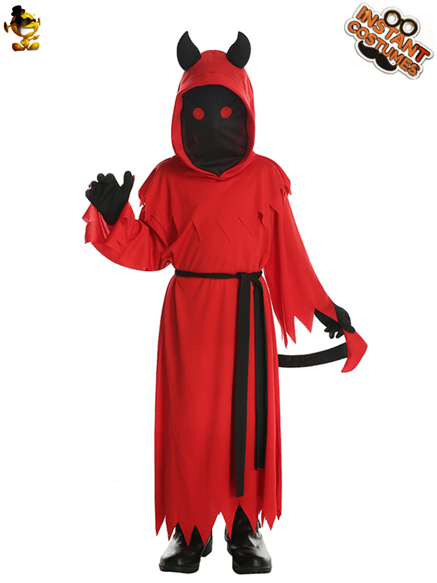 Los niños de Halloween rojo poco diablo partido traje etapa rendimiento ropa distribución al por mayor