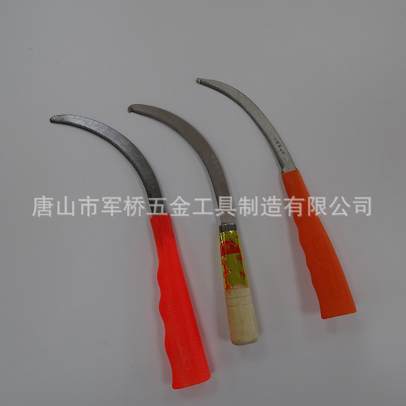 厂家批发农用锯齿镰刀加密细齿不锈钢小禾镰刀割韭菜刀