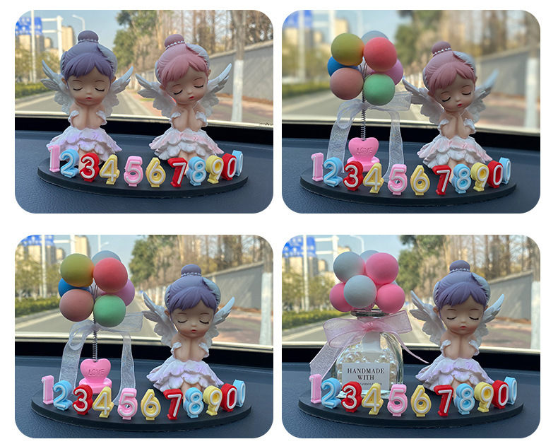 Car temporary parking car moving cartoon cute phone number plate car car moving card decoration supplies