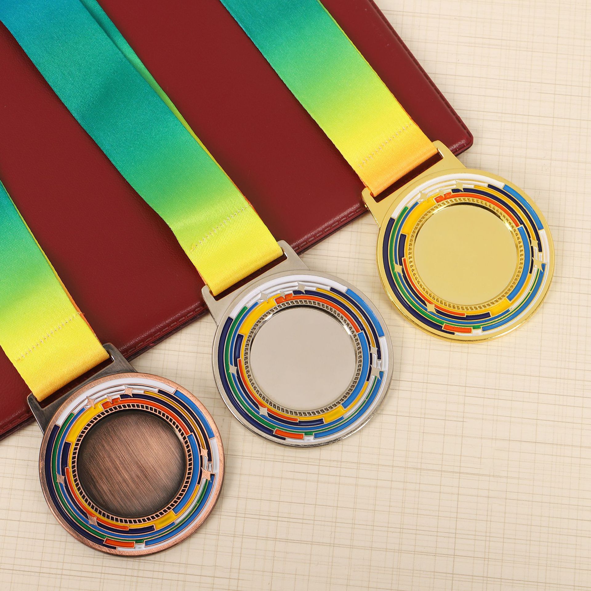 Aleación de zinc pintura medalla hacer maratón correr juegos trofeo competencia metal Medalla Honor imprimible