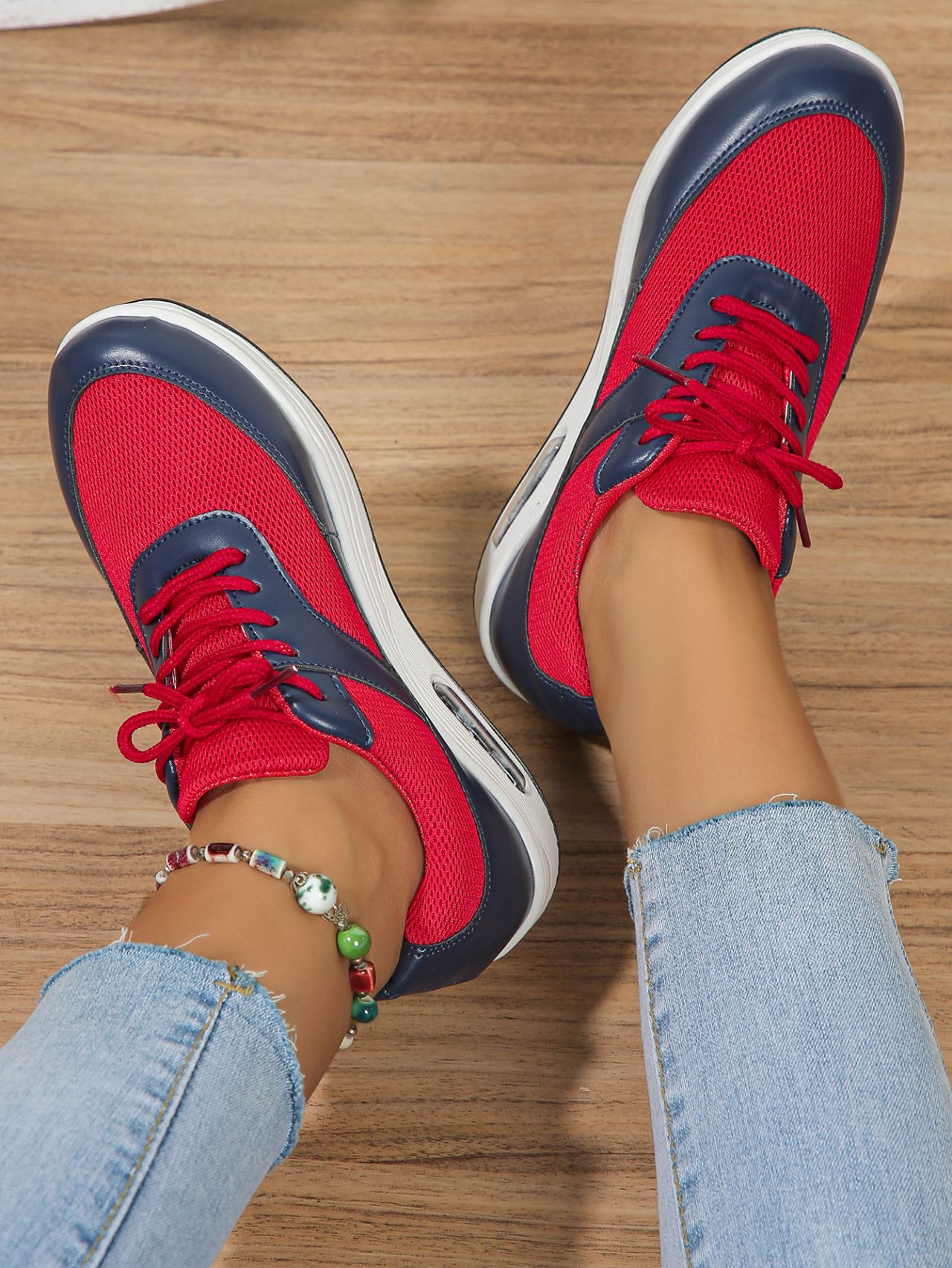 Zapatos de mujer, primavera y verano, zapatos deportivos de suela gruesa de malla para mujer, zapatos de balanceo, zapatos de fitness, zapatos de plataforma, zapatos casuales_voghion.com