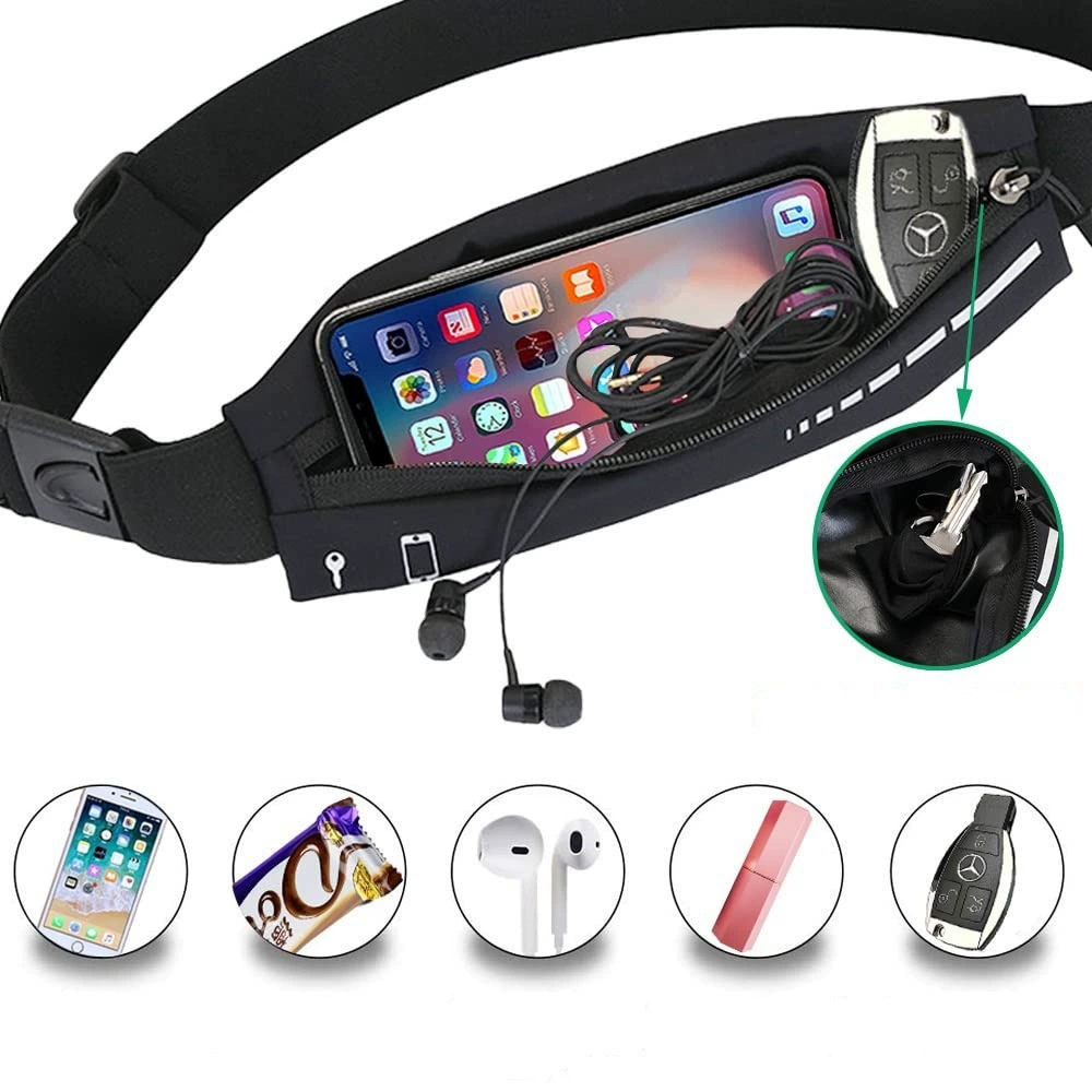 Sports men's belt bag for gym, bike for camping, for running