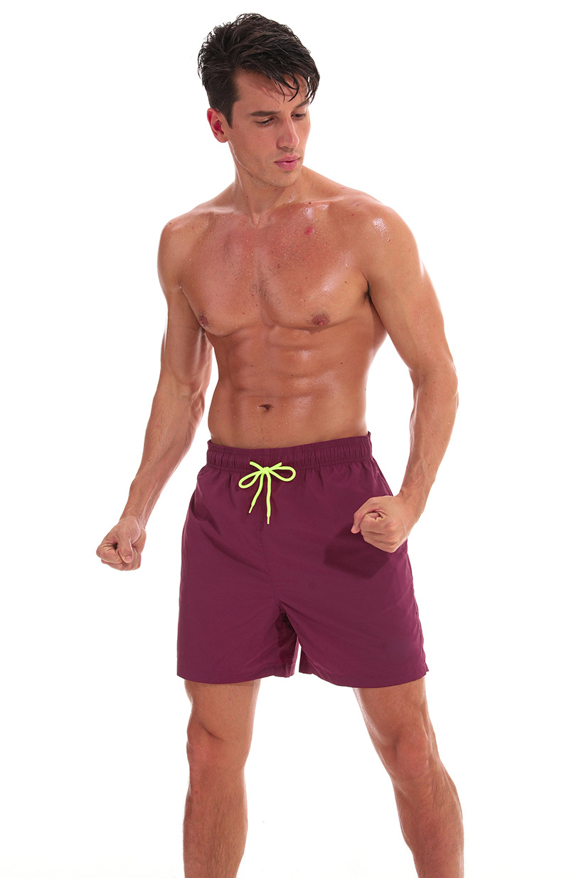 210g Weight Shorts Pants Length Polyester Fabric Type Mid Waist Waist Line Straight Pants Pants Type Inelastic Elasticity Beach Occasion Regular Fit Fit Type Solid Color Pattern Summer Season Men's Gender Casual Style Men's Quick-drying Beach Shorts Sports Casual Shorts Swimming Shorts Solid Color Men's Clothing 11