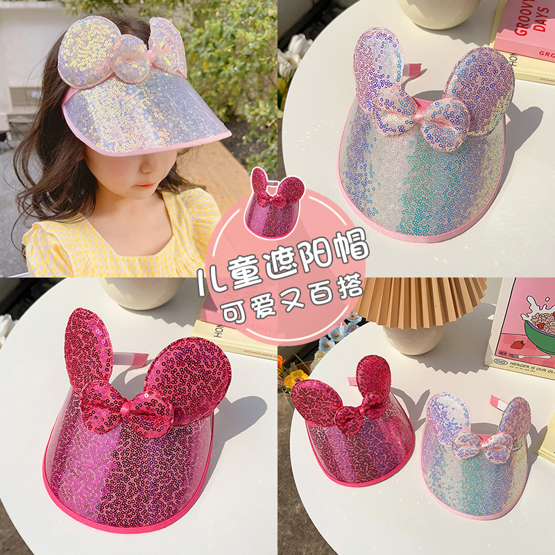 Diadema a prueba de sol para niños verano transpirable sombrero para el sol hebilla de cabeza a prueba de rayos UV bebé gorra de pelo roto accesorios para el cabello superior vacío para niñas