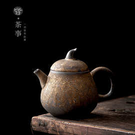 陶瓷茶壶复古中式功夫茶具单壶耐热泡茶壶家用粗陶带过滤泡茶器