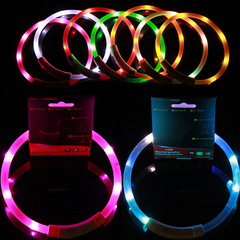 Amazon Pet Collar Dog Light Up Harness Outdoor Safety Light Dog Walking Gadget Pet Supplies