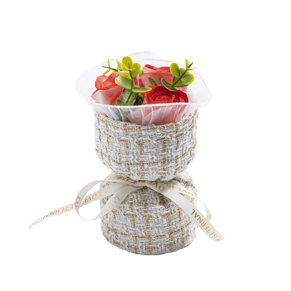 520 Día de San Valentín mini estilo francés fragancia rosa ramos de jabón regalo de cumpleaños regalo de mano