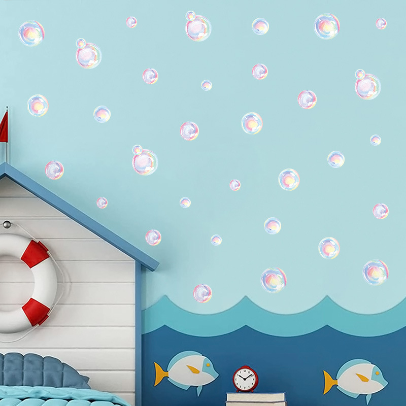 2026 New Year's Day Christmas Decoration Rainbow Wall Stickers Polka Dot Bubble Bohemian Style Pvc Home Bedroom Stickers