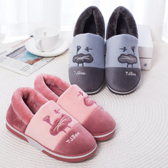 廠家新品舒適保暖冬季棉鞋家居情侶室內外穿加厚防滑包跟毛絨棉鞋