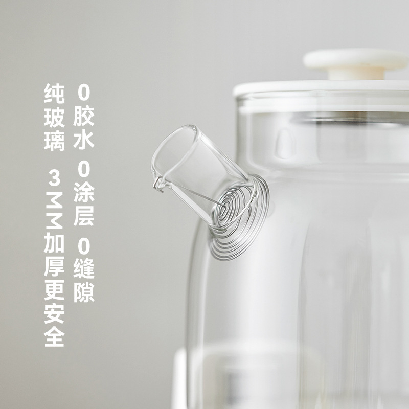 Olayks立時欧克養生壺家庭用多機能ミニ茶全ガラス恒温煮茶湯たんぽ|undefined