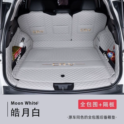 five or seven seats — Trunk Mat - moonlight-whitefully-embroidered-surrounding-upgraded-side-protective-panels-23-25-model-crv-fuel-powered-five-seater-with-audio-system-on-the-right-side