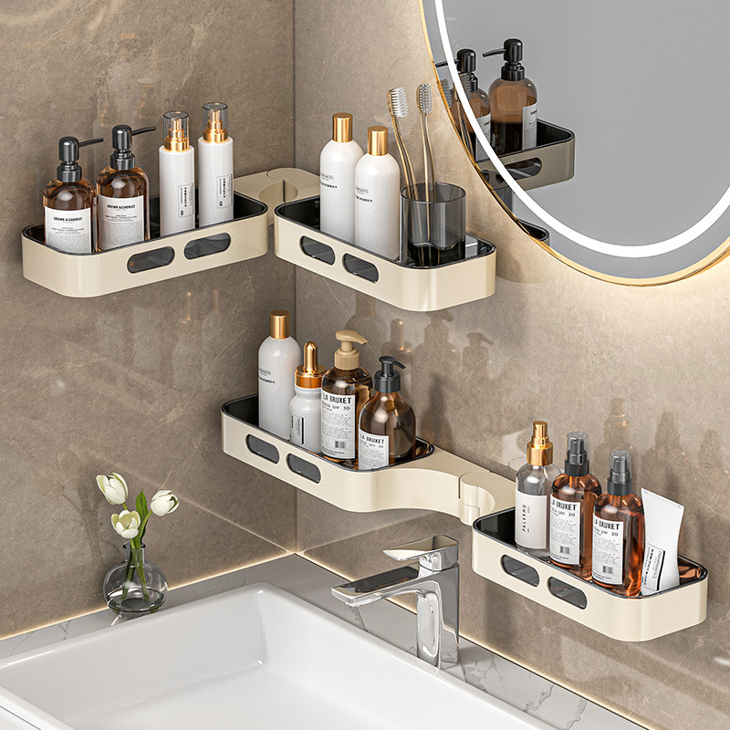 Wholesale Bathroom Storage Rack Bathroom Shower Hand Washing Bathroom Wall Hanging Punch-Free Storage Rack Corner Rack Foldable