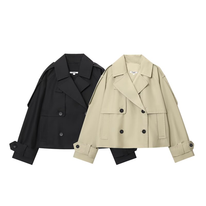 Cross-Border European and American Fashion Clothing, Aliexpress Hot-Selling Fashionable Water-Repellent Short Windbreaker Cross-Border European and American Fashion Clothing, Aliexpress Hot-Selling Fashionable Water-Repellent Short Windbreaker