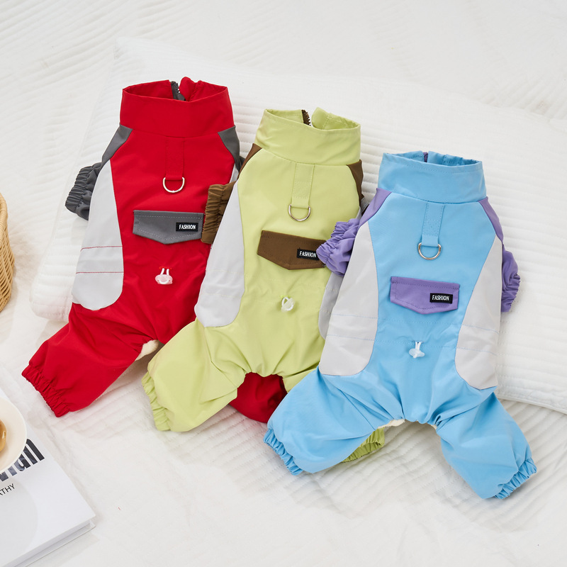 狗狗衣服秋冬户外探途防风四脚衣泰迪比熊小型犬冬季加厚四腿棉衣|undefined