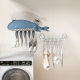 Suction Cup Drying Rack Household Balcony Multifunctional Foldable Non-Punch Wall-Mounted underwear Drying Socks Artifact