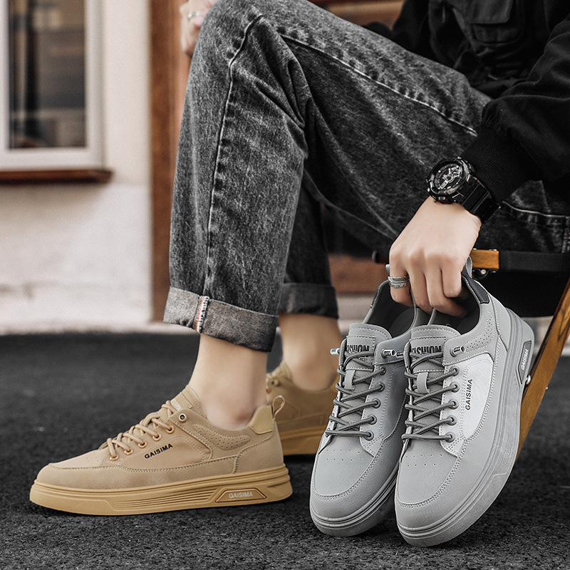 2025 primavera y verano de la marea nacional de viento nicho de suela gruesa inspanel de tela de viento de Hong Kong en vivo zapatos respirables zapatos de skate zapatos de hombre