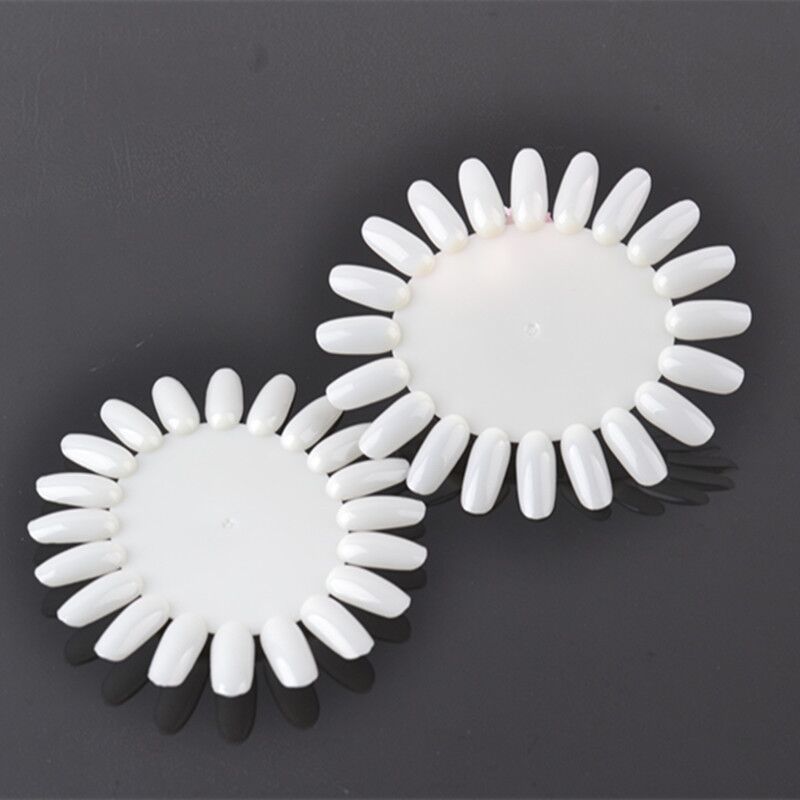 Nail Art trabaja tablero de exhibición esmalte de uñas Placa de color tablero de exhibición de uñas pieza de clavo uña falsa Tarjeta de tablero de color ovalado