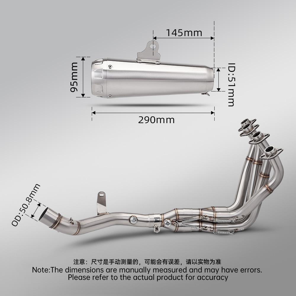 Suitable for Motorcycle Z900A2 Modification, Front Exhaust Pipe, Dream Star Arrow Brand Rear Muffler, 17-26 Years