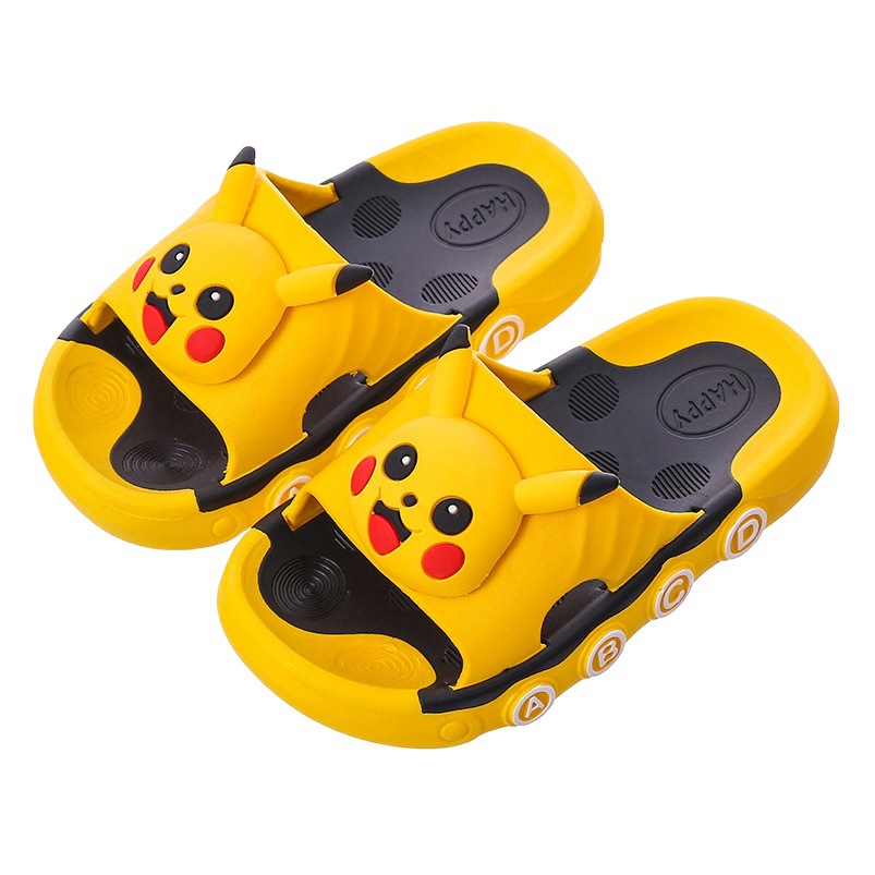 Zapatillas para niños con sensación de mierda verano niños y niñas baño antideslizante medio y grande casa padre-hijo subred sandalias Rojas