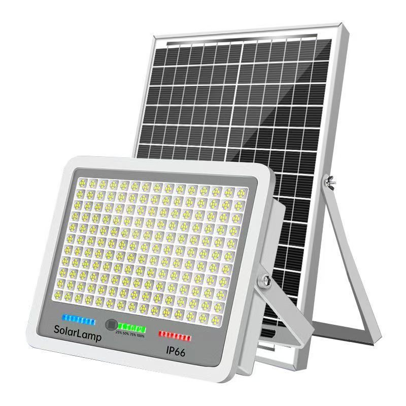 太阳能照明灯家用新款纳米投光灯LED超亮乡村庭院灯户外防水路灯|undefined